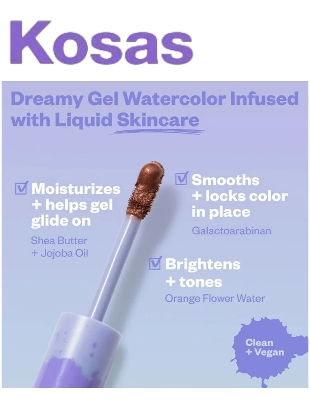 Kosas 10 Second Liquid Eyeshadow In FIERY- WARM SHIMMERING BRONZE